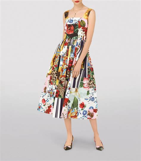 dolce gabbana patchwork dress|dolce and gabbana dresses outlet.